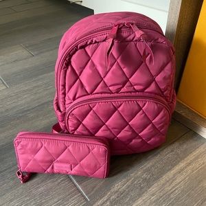 Vera Bradley Backpack Purse + Wallet